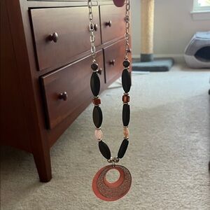 Wood and Beaded Necklace